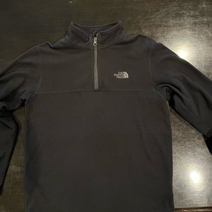 North Face Boys Half-Zip Fleece Jacket, Black, Large (14/16)